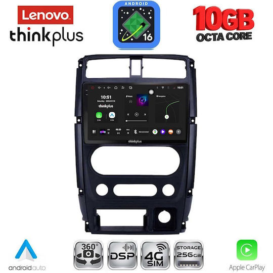 Lenovo Auto-Audiosystem für Suzuki Jimny und BMW X2 / X6 2007–2017 (Bluetooth/USB/Wi-Fi/GPS/Apple CarPlay/Android Auto) mit 9-Zoll-Touchscreen