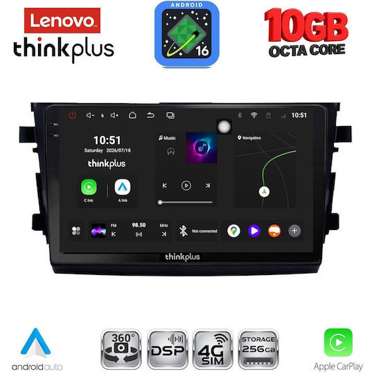 Lenovo Auto-Audiosystem für Suzuki Celerio BMW X2 / X6 2015–2021 (Bluetooth/USB/WiFi/GPS/Apple CarPlay/Android Auto) mit 9-Zoll-Touchscreen