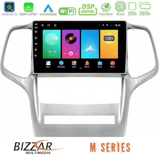 Bizzar Auto-Audiosystem für Jeep Grand Cherokee 2011–2013 (Bluetooth/USB/WiFi/GPS/Apple-Carplay/Android-Auto) mit 9-Zoll-Touchscreen