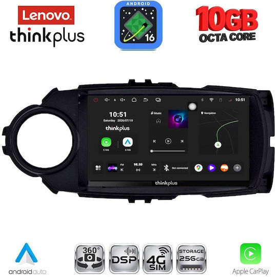 Lenovo Auto-Audiosystem für Toyota Yaris BMW X2 / X6 2015–2020 (Bluetooth/USB/WiFi/GPS/Apple CarPlay/Android Auto) mit 9"-Touchscreen