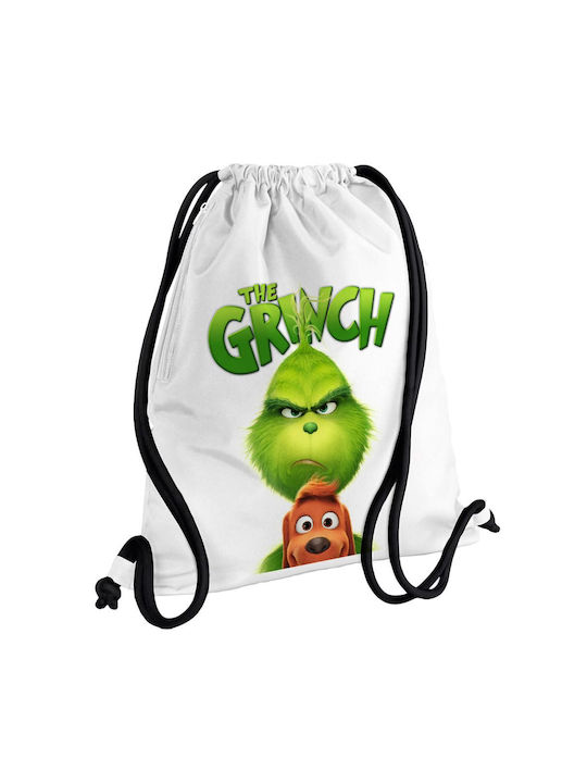 Koupakoupa Mr Grinch Τσάντα Πλάτης για Γυμναστήριο Λευκή
