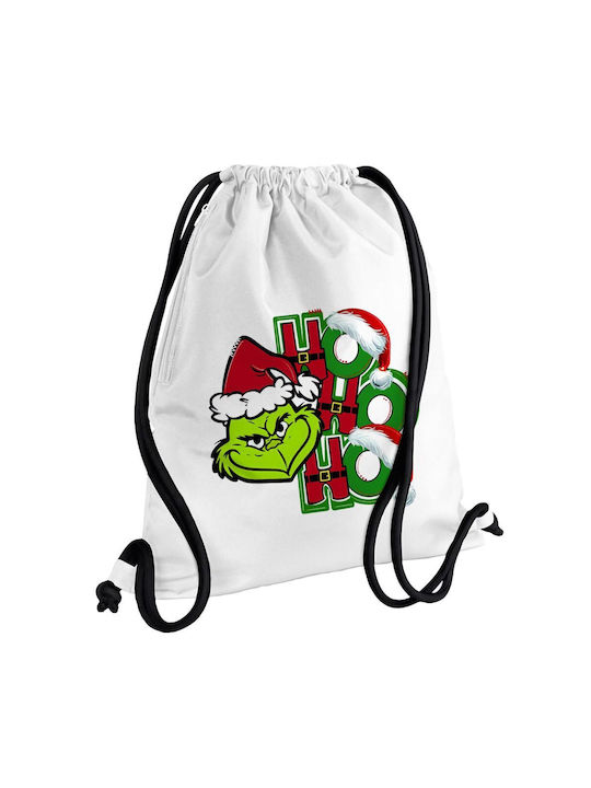 Koupakoupa Grinch Ho Ho Ho Τσάντα Πλάτης για Γυμναστήριο Λευκή