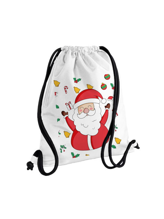 Koupakoupa Santa Claus Gifts Τσάντα Πλάτης για Γυμναστήριο Λευκή