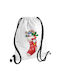 Koupakoupa Xmas Boot White Gym Backpack