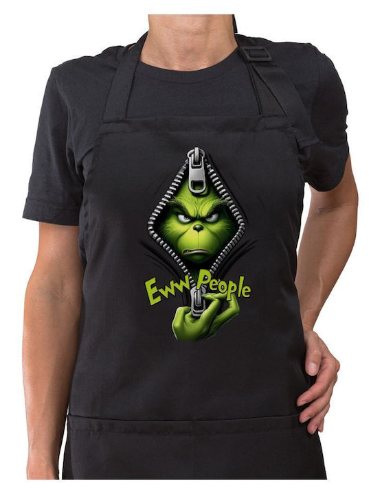 Koupakoupa Grinch Black Kitchen Apron 22x40cm KP_27702_apron-black