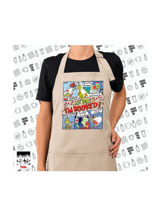 Koupakoupa My Day Grinch Beige Kitchen Apron 22...