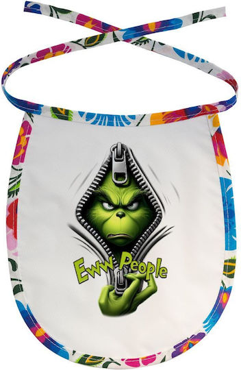 Koupakoupa Grinch Wasserdichtes Lätzchen aus 100 % Baumwolle mit Bindeband
