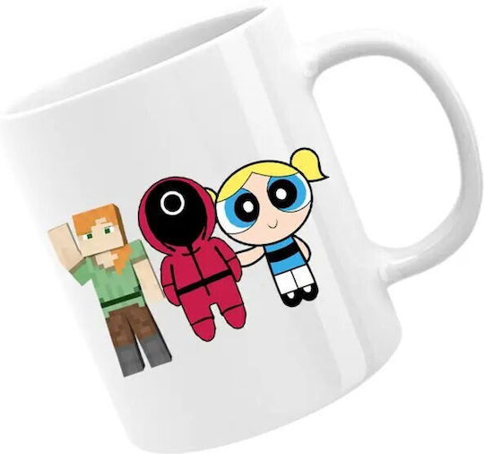 Family Powerpuff Girls Bubble Κούπα Κεραμική Λευκή 330ml (Προσωποποιημένο)