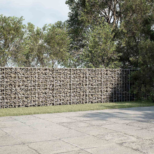 vidaXL Steel Gabion Box for Garden Fencing 10x10 cm Silver