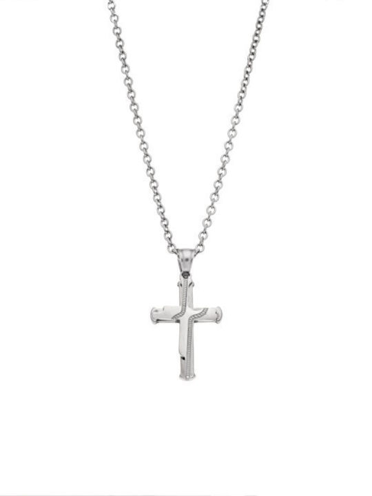 Senza Men’s Steel Cross Without Chain