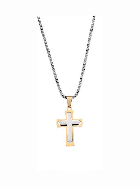 Senza Men's Steel Cross Without Chain