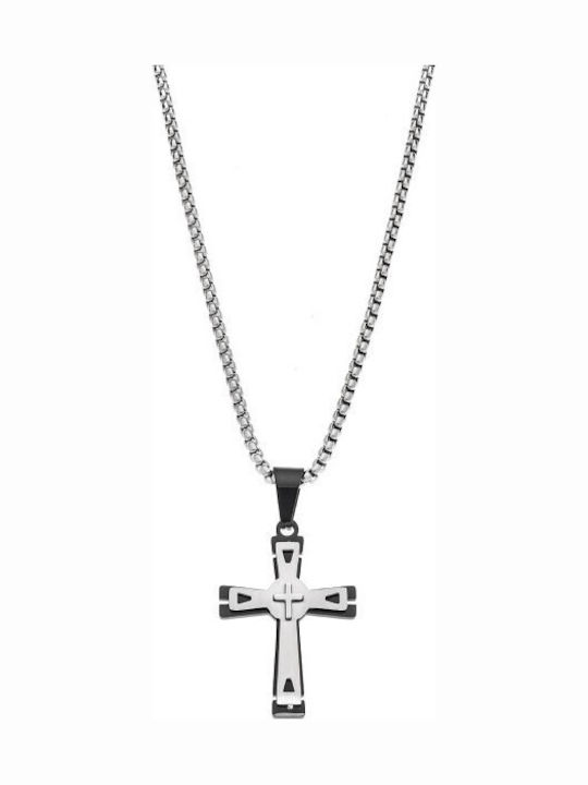 Senza Men’s Steel Cross Without Chain