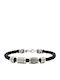 Women's Leather Bracelet with Cross Design