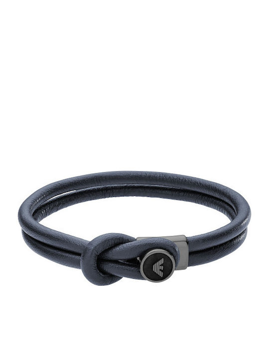 Emporio Armani Мъжка кожена гривна 18,5 cm