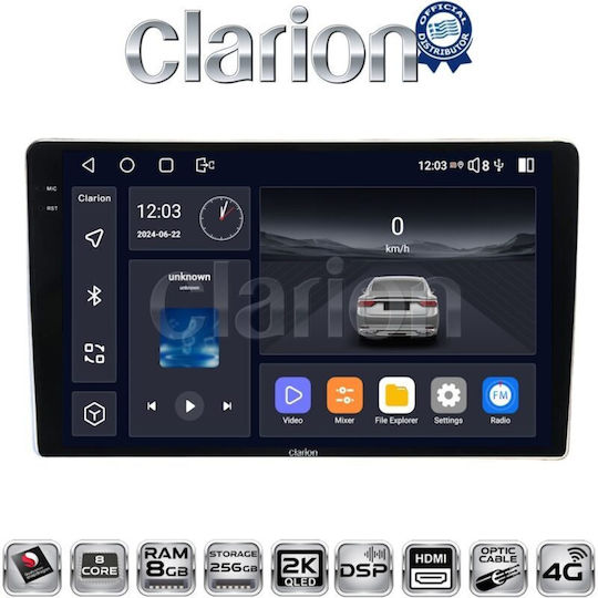 Clarion GL75566B OEM Multimedia-Autodisplay Toyota Proace 2013 > 2016 Citroen C2 2003 > 2009 Citroen C3 2001 > 2010 Citroen Jumpy 2007 > 2016 Citroen Berlingo 2008 > 2019 Peugeot 307 2001 > 2008 Peugeot Expert 2008 > 2016 Pe