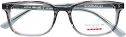 Gustav Müller Gm3334 C2 Herrenbrille mit Transparent Grau Gestell aus Acetat