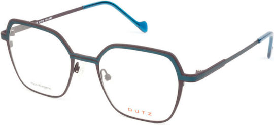 Dutz Dz876-46 Damenbrille Aqua-Violett mit Metallfassung