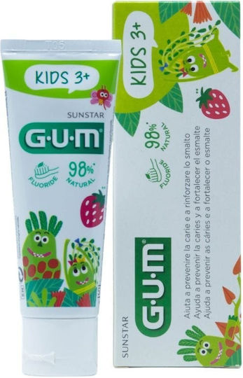 GUM Παιδική Οδοντόκρεμα για 3+ Χρονών με Γεύση Φράουλα 50ml