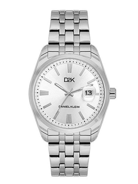 Men's Watch 42mm Battery-Powered with Silver Stainless Steel Bracelet