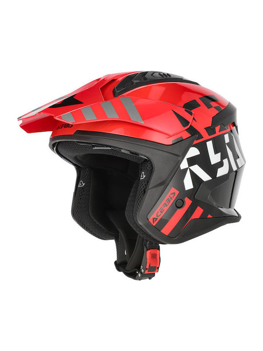 Acerbis Aria Evo Graphic Black/Red Κράνος Μηχαν...