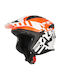 Acerbis Aria Evo Graphic Бяло/Оранжево Каска за Мотор Jet ECE 22.06 със Слънчев Визьор