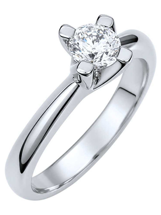VTJ Solitärring aus Silber mit Diamant