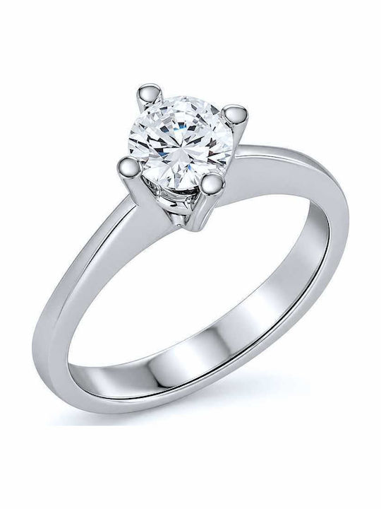 VTJ Solitärring aus Silber mit Diamant