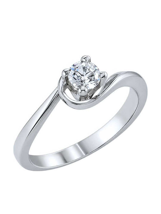 VTJ Einzelsteinring aus Silber mit Diamant