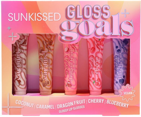Sunkissed Gloss Goals Set Luciu de buze Burgundy 14 ml