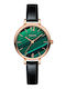 Women's Watch 43mm Battery-Powered with Black Silicone Strap