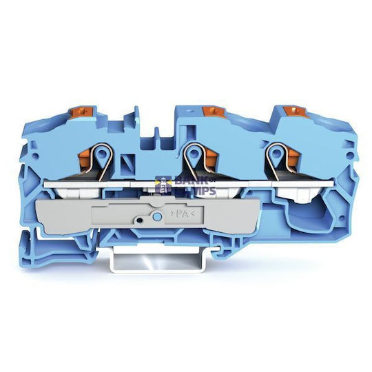 3-conductor Through Terminal Block Push-button 16 Mm² Blue