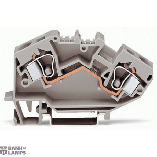 2-conductor Through Terminal Block 10 Mm² Center Marking Gray