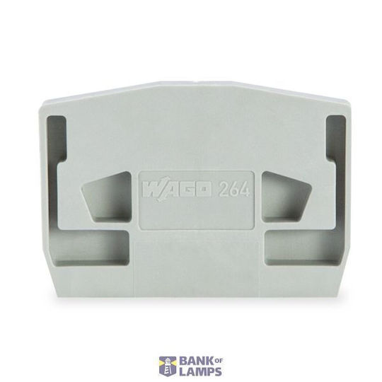 End Plate Snap-in Mounting 4mm Light Gray
