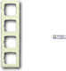 2514-212k-102 Cover Frame 4gang S White Busch-duro 2000 Si Linear