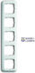 2515-214 Cover Frame 5gang S Alpine White Reflex Si