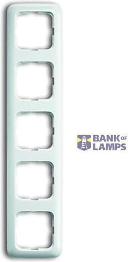 2515-214 Cover Frame 5gang S Alpine White Reflex Si