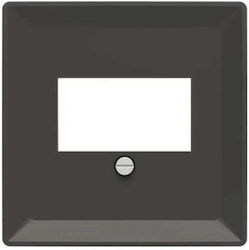 Abb Multimedia Socket Front Plate in Black Colour Abb Multimedia Socket Front Plate in Black Colour