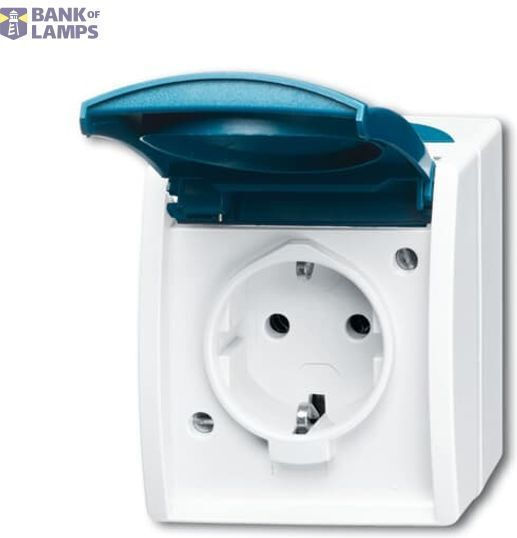 Abb Priză Electrică Simplă cu Capac Gri
