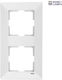 Meridian Accessory White Two Gang Frame