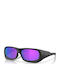 De Soto Prizm Unisex Sunglasses with Horn-Rimmed Frame Violet / Black