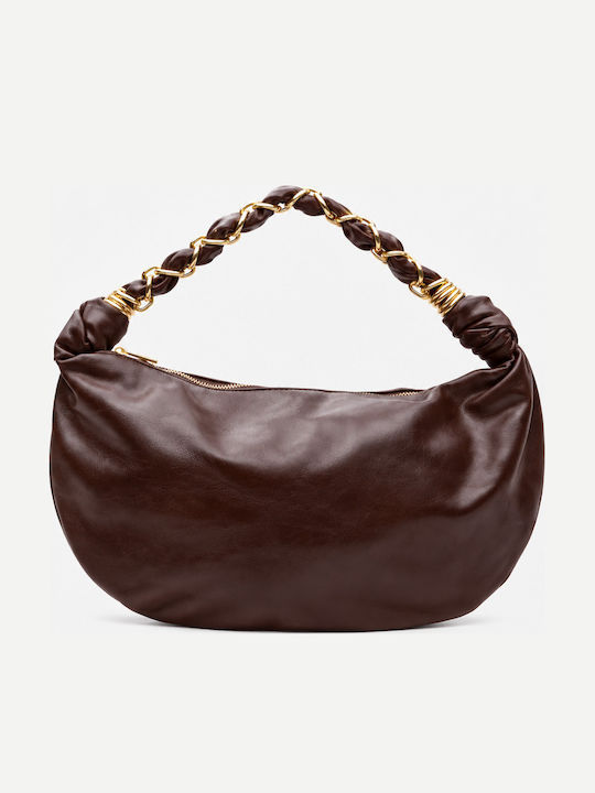 Stil Stoff Damenhandtasche Braun