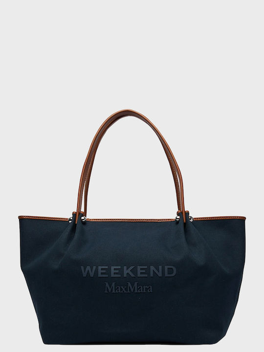 Shopper-Tasche für Damen aus Stoff Navy