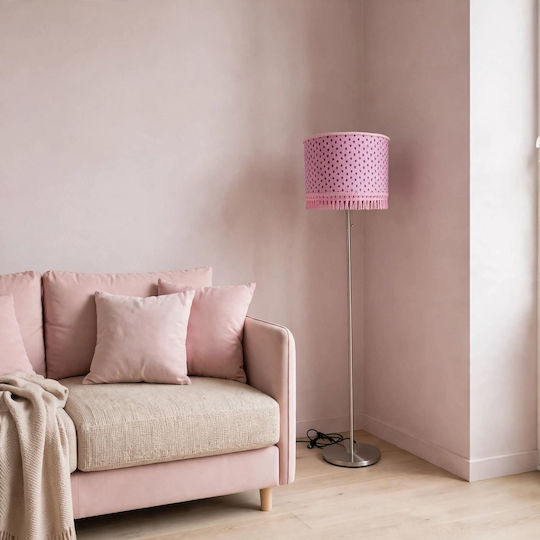 Oxygen Pink Tulip Floor Lamp with E27 Lamp Holder Pink