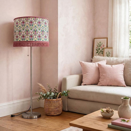 Oxygen Retro Style Vintage Floor Lamp with E27 Bulb Socket Multicolour