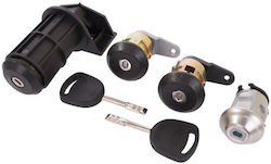 Ford Escort Ignition Switch + 2 Lock Cylinders + Complete Trunk Lock Set