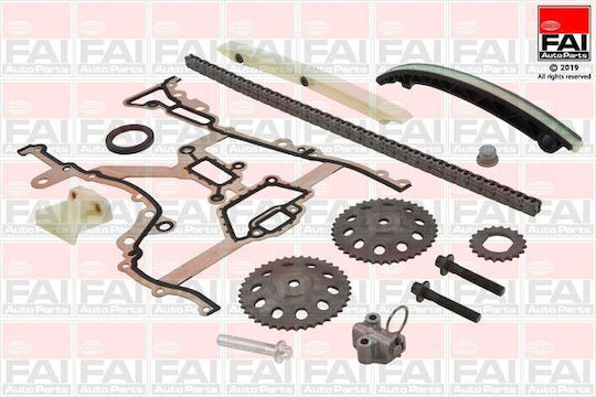 Timing Chain Set Opel Agila-Astra G/H-Combo-Corsa C/D-Meriva-Tigra FAI TCK116 130 Links Genuine 55562235 TCK116-10419