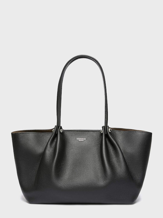 Schwarze Damen-Tote aus Leder