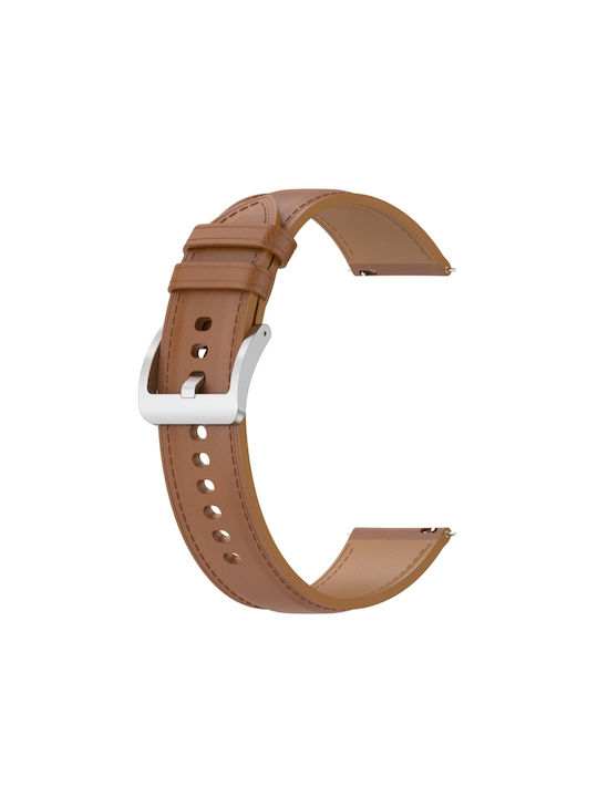 Curea de Ceas de 20 mm din Piele Naturală, Universală, Maro Deschis