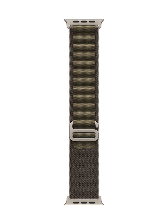 Alpine Loop - Medium Λουράκι Υφασμάτινο Dark Olive - Natural Titanium Finish (Apple Watch 49mm) MK7A4ZM/A