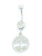 PS Silver 15mm Steel Belly Button Piercing Silver